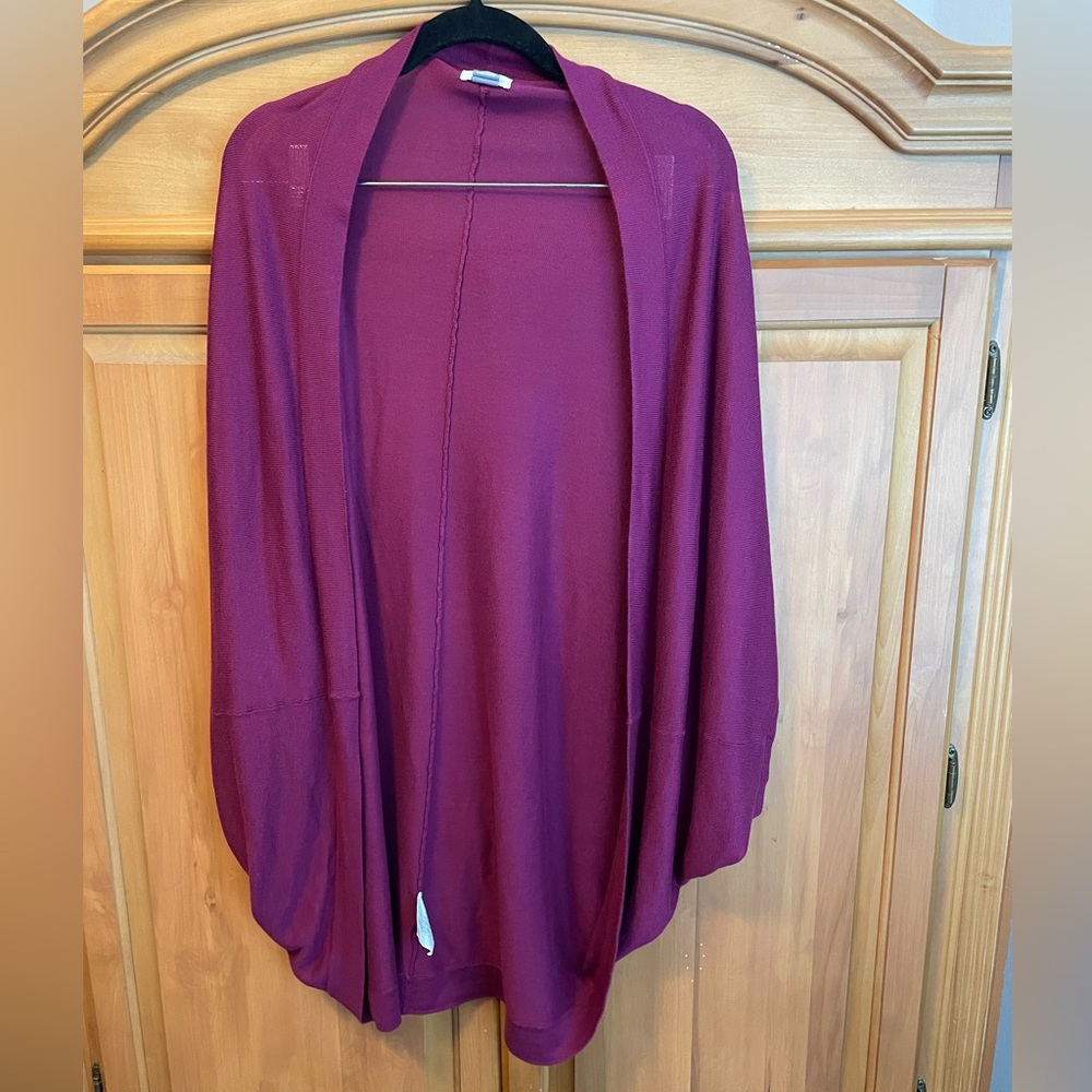 Old Navy Purple Shrug Sweater with Billowing Sleeves